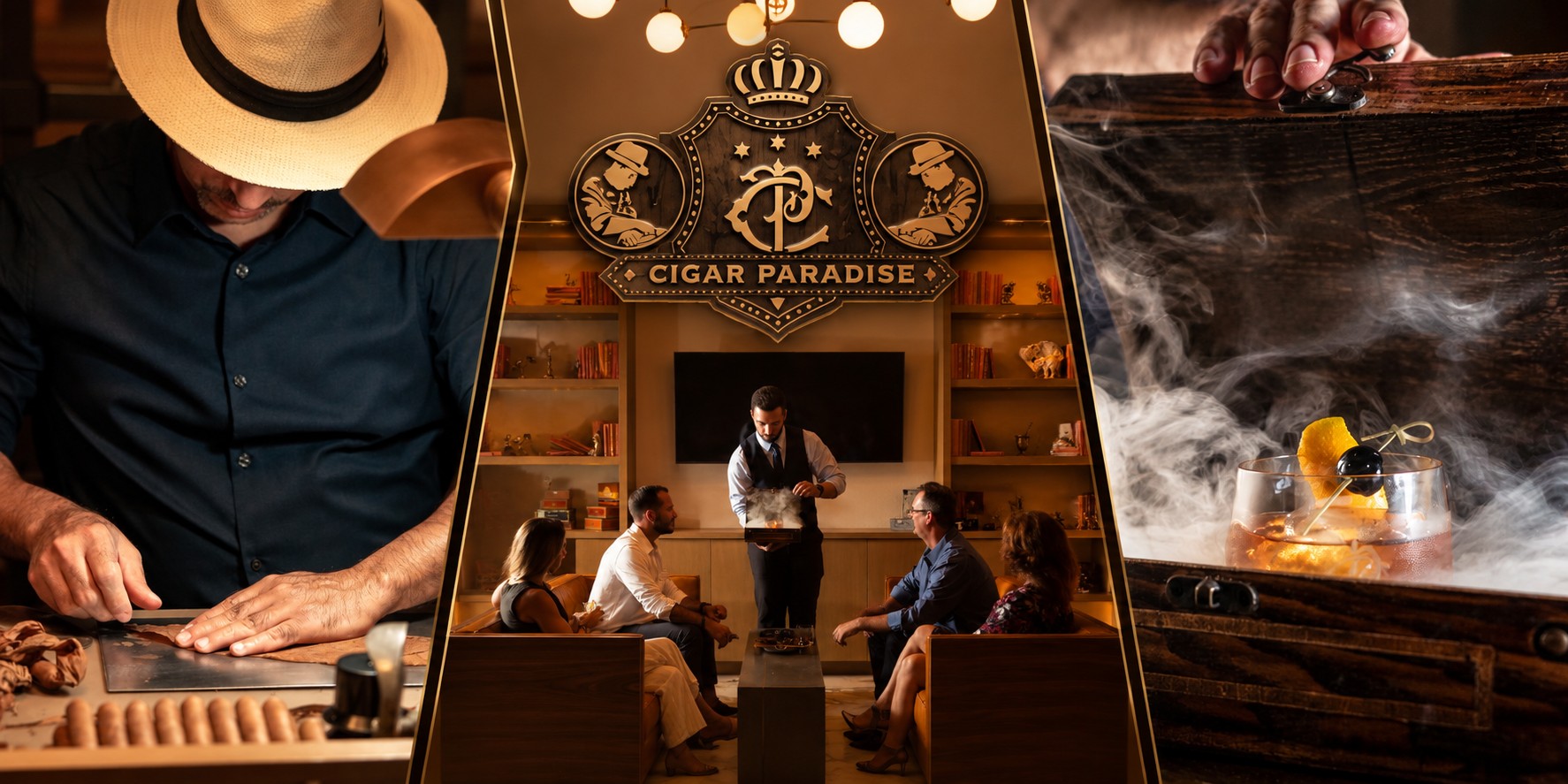 Cigar Paradise From Blends to a Brand – cigar making, Royal Lounge and Smoked Old Fashioned