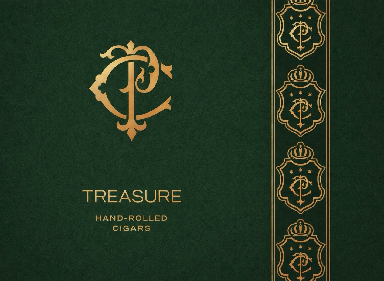 Treasure hand-rolled cigars logo and band artwork collection image