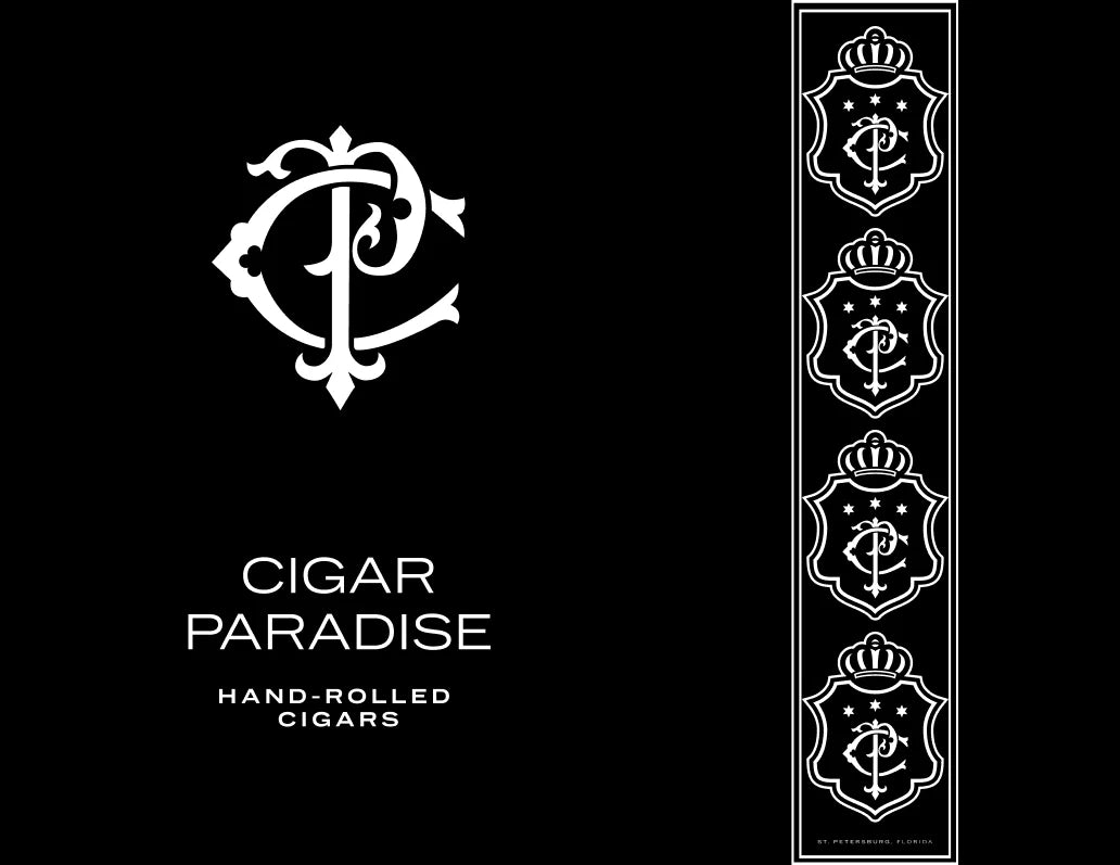 Cigar Paradise hand-rolled cigars logo and band artwork collection image