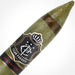 Cigar Paradise Adventure Snake Torpedo 52×6 house blend cigar close-up showing its distinctive pointed head, green Candela wrapper, thin Habano Maduro spiral and Cigar Paradise band.
