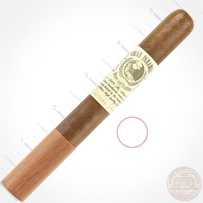 Honor & Tradition Sumatra Cedar Wrapped Coronita 42×5.5 house blend cigar with Sumatra wrapper, cedar sleeve and cigar band