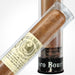 Cigar Paradise Sabores Toro Bourbon 54x6 close-up inside a clear cigar tube, showing the tobacco wrapper, cigar band and Toro Bourbon label.